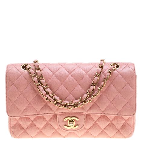 chanel medium flap bag pink